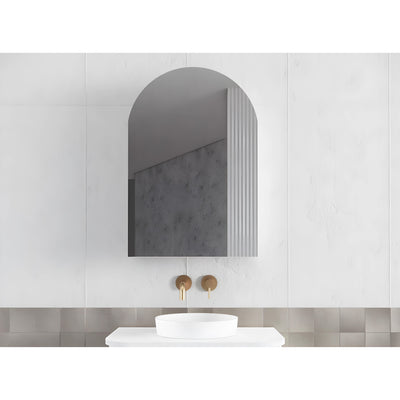 RIVA LONDON MATTE WHITE SHAVING CABINET 600X870MM