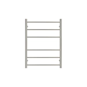 LINSOL AVID 6 BAR HEATED TOWEL RAIL BRUSHED NICKEL 800MM