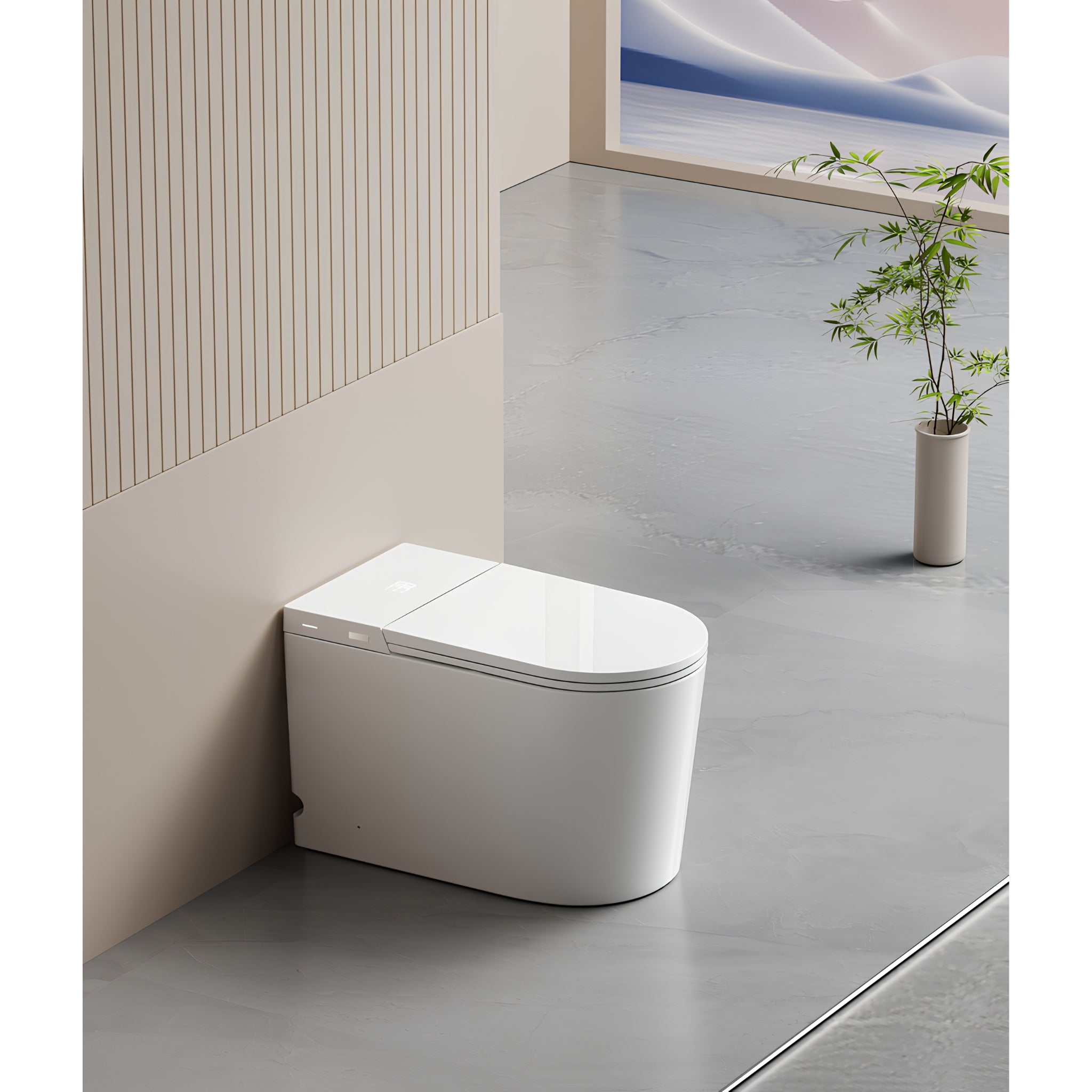VITO BYRON SMART INTEGRATED TOILET WITH REMOTE CONTROLLED BIDET GLOSS WHITE