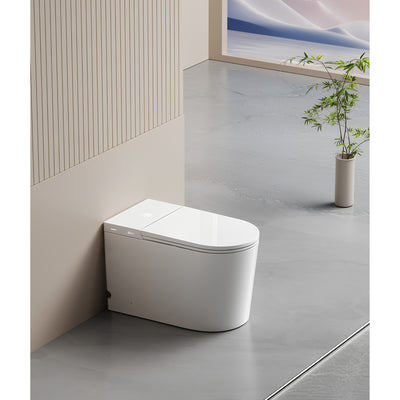 VITO BYRON SMART INTEGRATED TOILET WITH REMOTE CONTROLLED BIDET GLOSS WHITE