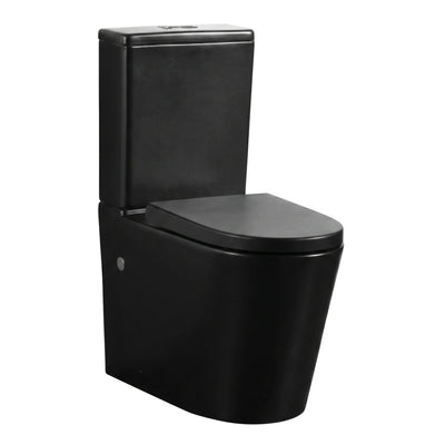 VITO ROLAND RIMLESS BACK TO WALL TOILET SUITE MATTE BLACK