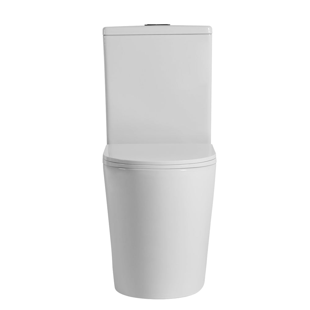VITO ROLAND RIMLESS BACK-TO-WALL TOILET SUITE GLOSS WHITE