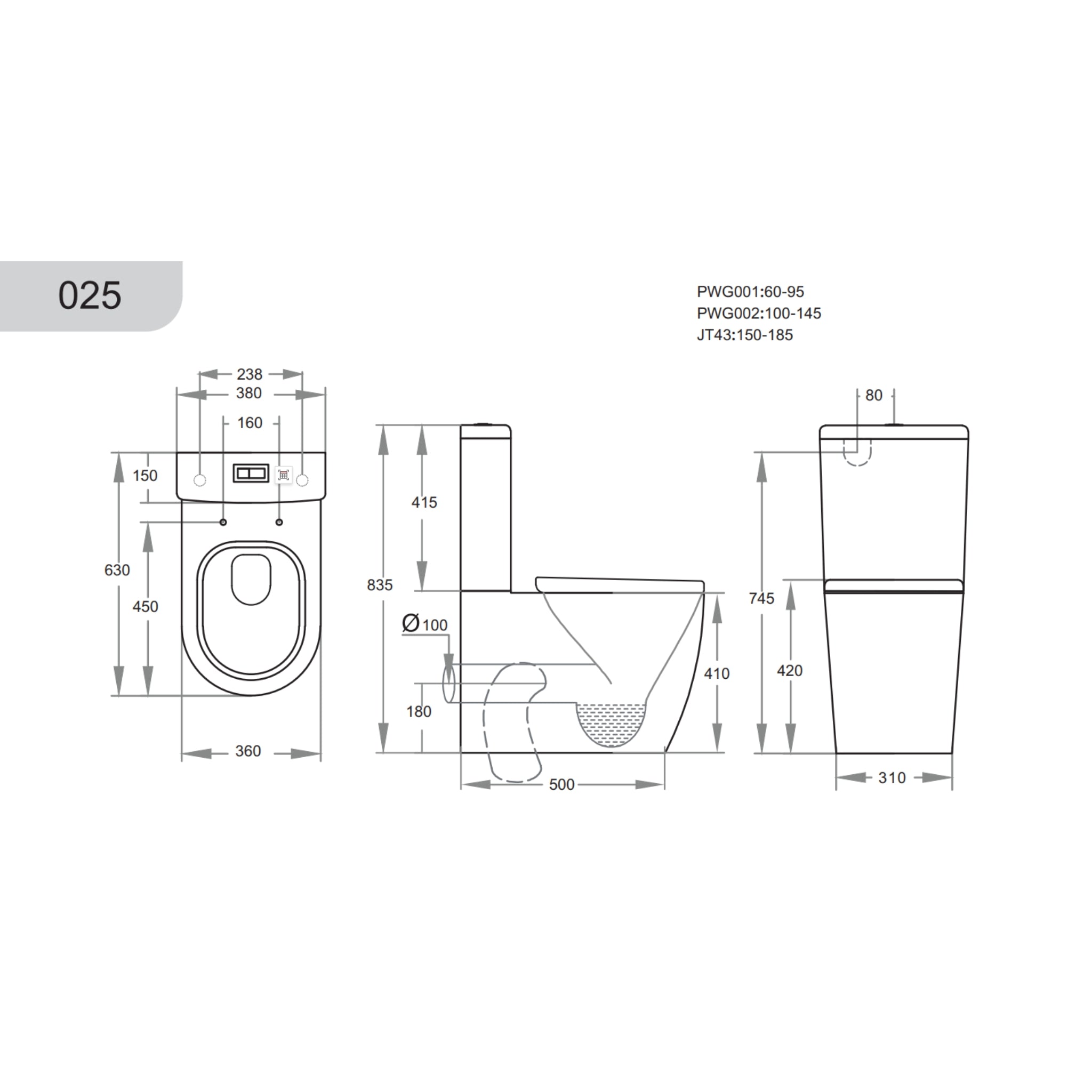 VITO TAHLIA TORNADO BACK TO WALL TOILET SUITE GLOSS WHITE