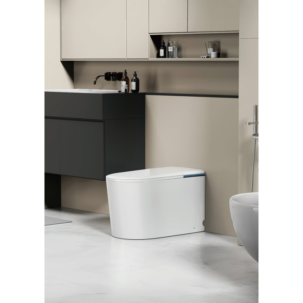 VITO VESSO SMART INTEGRATED TOILET WITH REMOTE CONTROLLED BIDET GLOSS WHITE
