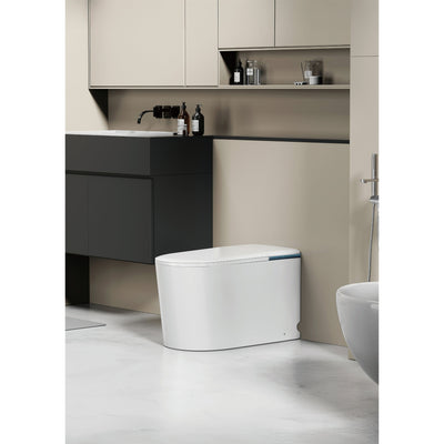VITO VESSO SMART INTEGRATED TOILET WITH REMOTE CONTROLLED BIDET GLOSS WHITE