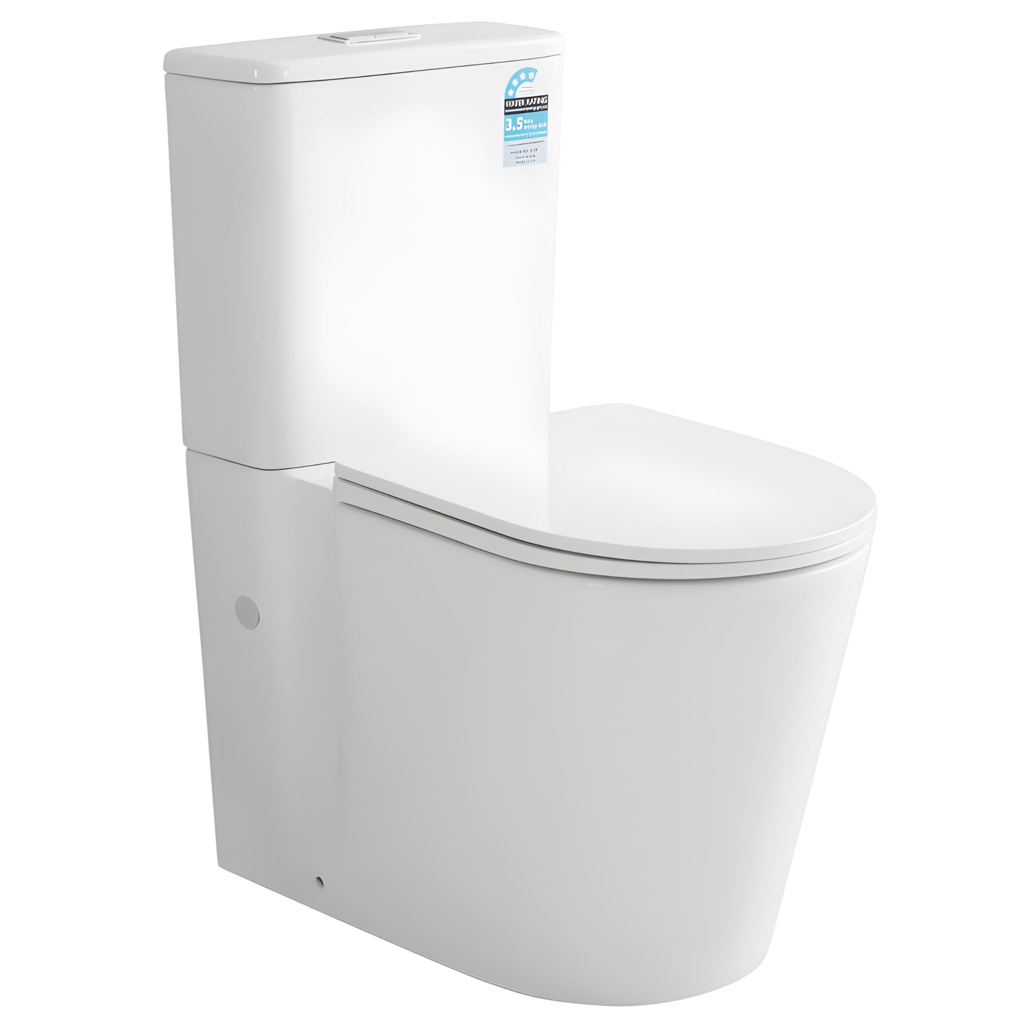 VITO ALORA RIMLESS BACK TO WALL TOILET SUITE GLOSS WHITE