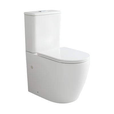 VITO NOVA RIMLESS BACK TO WALL TOILET SUITE GLOSS WHITE