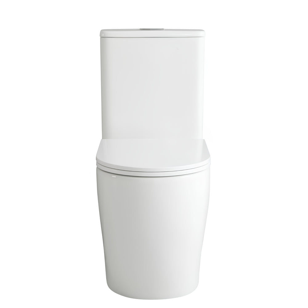 VITO NOVA RIMLESS BACK TO WALL TOILET SUITE GLOSS WHITE