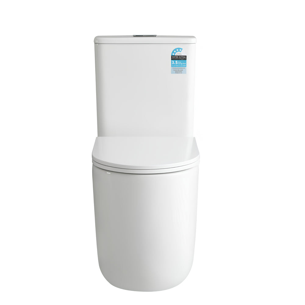 VITO MIRA RIMLESS BACK TO WALL TOILET SUITE GLOSS WHITE