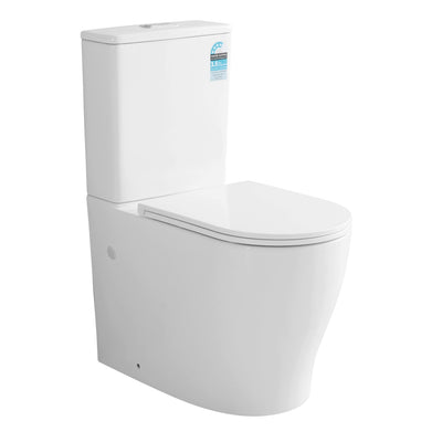 VITO LUMIA RIMLESS BACK TO WALL TOILET SUITE GLOSS WHITE