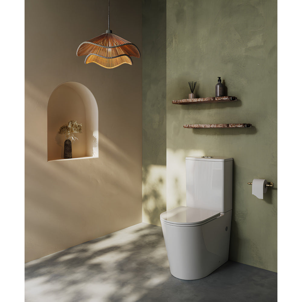 VITO SYLEA RIMLESS BACK TO WALL TOILET SUITE GLOSS WHITE