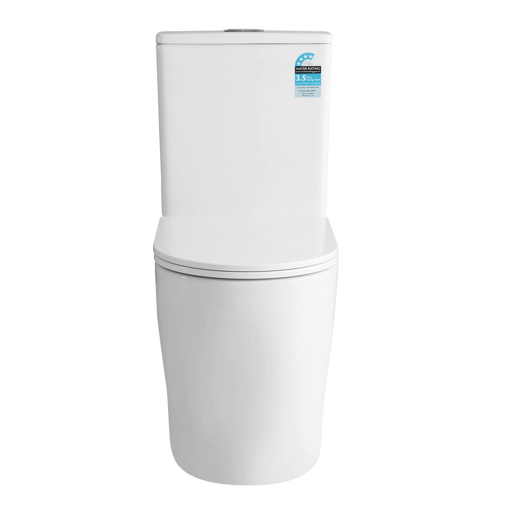 VITO SYLEA RIMLESS BACK TO WALL TOILET SUITE GLOSS WHITE