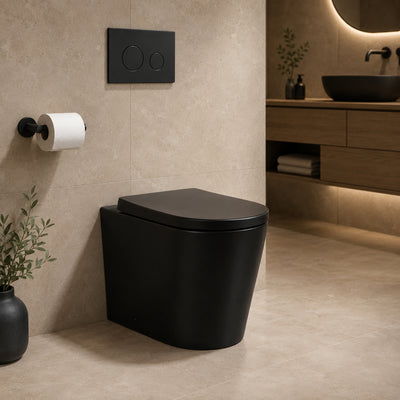 VITO JILL RIMLESS WALL FACED TOILET PAN MATTE BLACK
