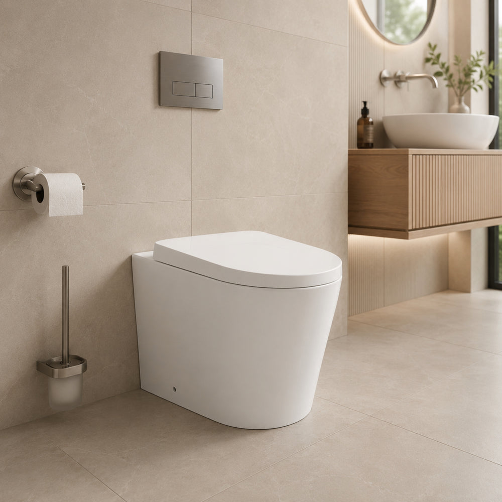 VITO JILL RIMLESS WALL FACED TOILET PAN GLOSS WHITE