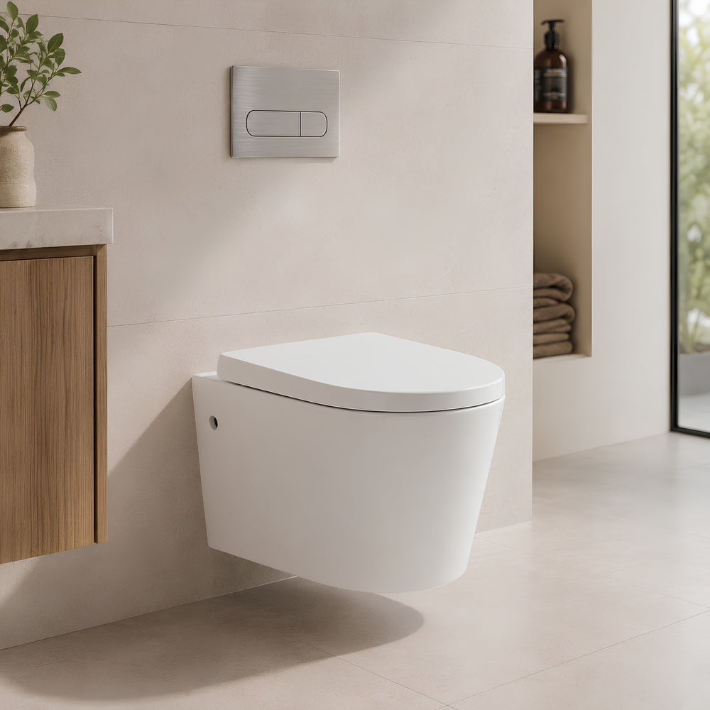 VITO RAINIA RIMLESS WALL HUNG TOILET PAN MATTE WHITE
