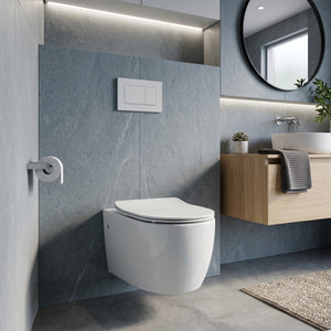 VITO AQUALIS RIMLESS WALL HUNG TOILET PAN GLOSS WHITE