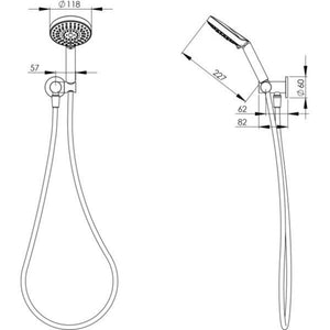 PHOENIX VIVID HAND SHOWER BRUSHED CARBON