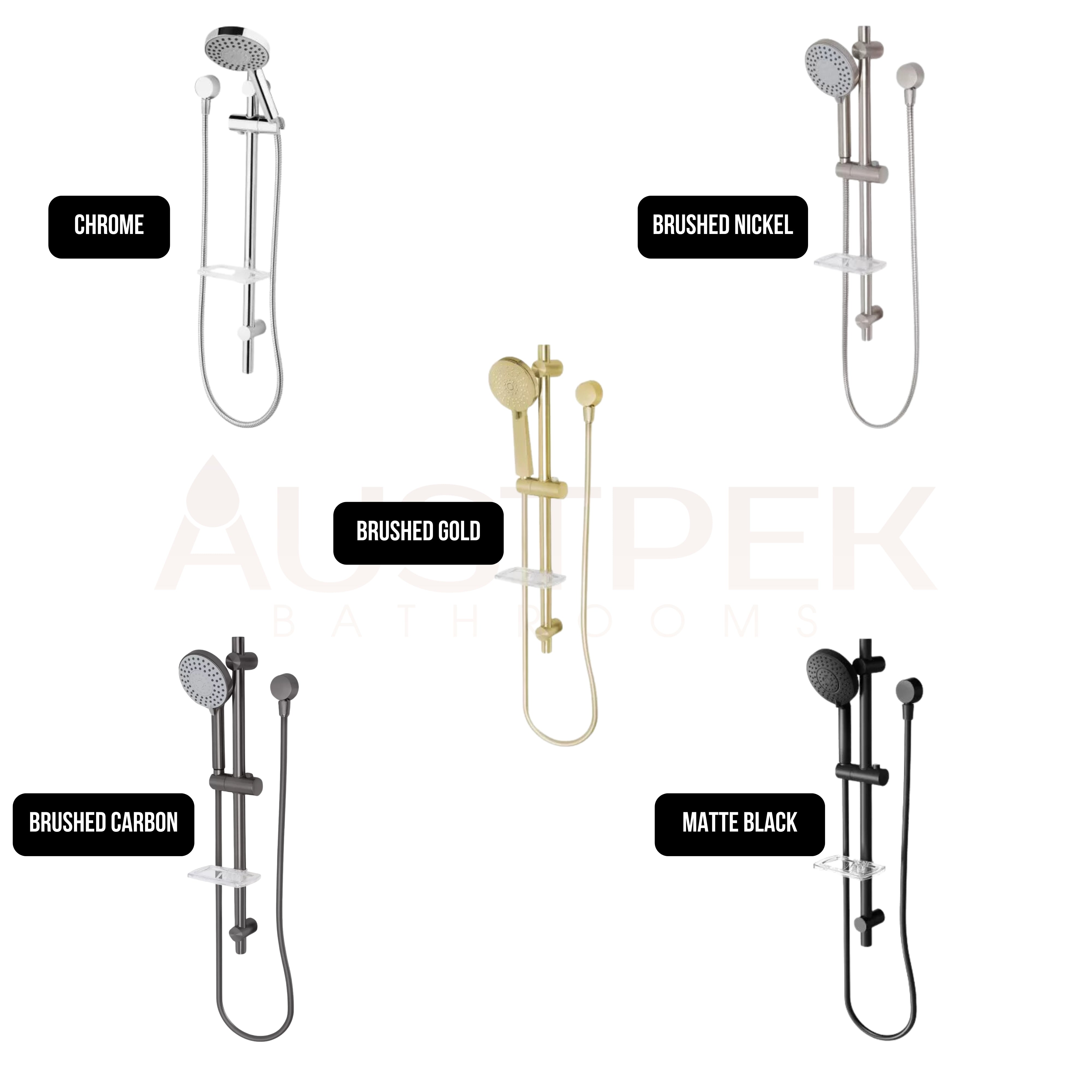 PHOENIX VIVID RAIL SHOWER BRUSHED CARBON