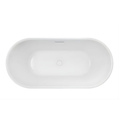 DECINA VALENTINA FREESTANDING BATH MATTE WHITE (AVAILABLE IN 1500MM AND 1700MM)