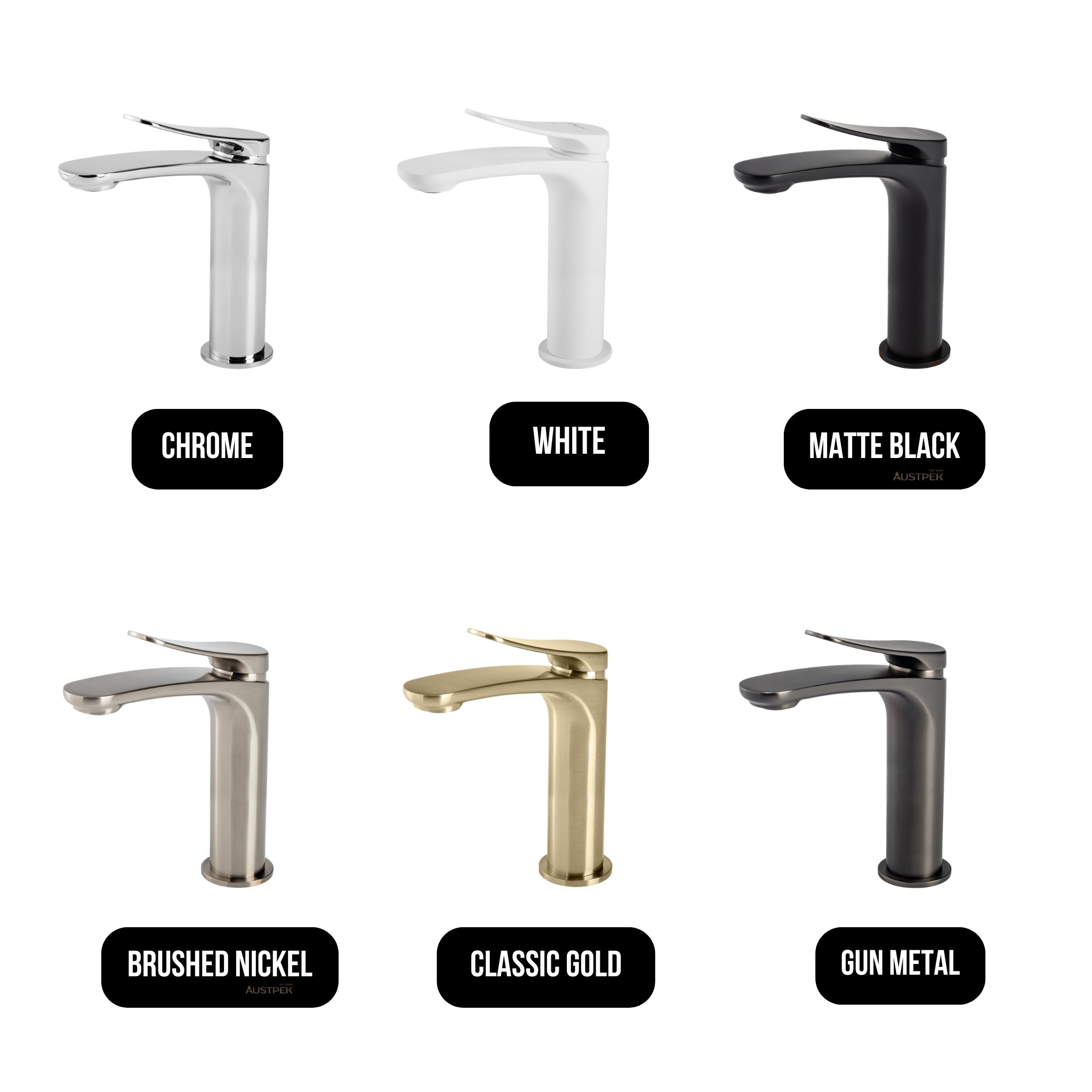 OLIVERI VERONA LEAD FREE BASIN MIXER 194MM WHITE