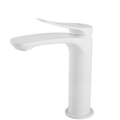 OLIVERI VERONA LEAD FREE BASIN MIXER 194MM WHITE