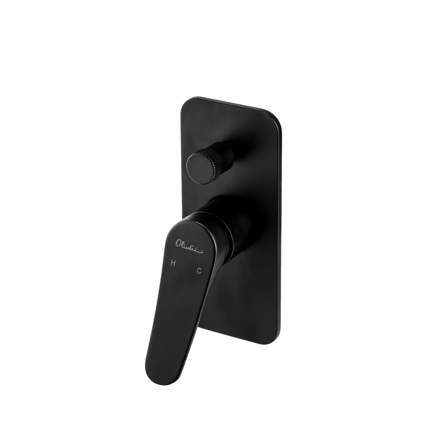 OLIVERI VERONA WALL MIXER WITH DIVERTER 180MM MATTE BLACK