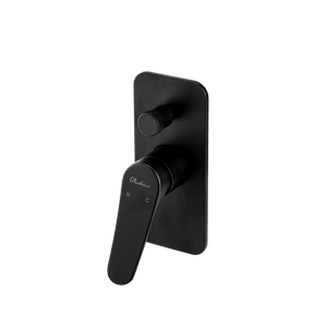 OLIVERI VERONA WALL MIXER WITH DIVERTER 180MM MATTE BLACK