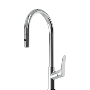 OLIVERI VERONA PULL OUT GOOSE NECK SPRAY MIXER 431MM CHROME