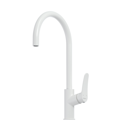OLIVERI VERONA LEAD FREE GOOSE NECK MIXER 431MM WHITE