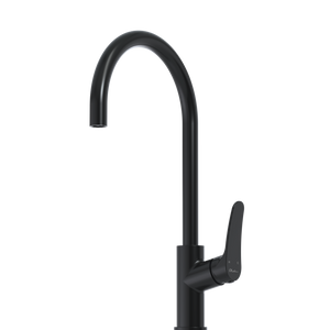 OLIVERI VERONA GOOSE NECK MIXER 431MM MATTE BLACK