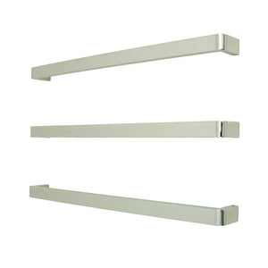 RADIANT HEATING VAIL CURVED HEATED SINGLE TOWEL RAIL CHROME 650MM