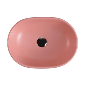 MERCIO VALE OVAL ABOVE COUNTER BASIN MATTE PINK 470MM