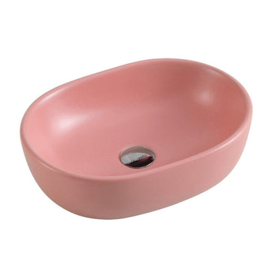 MERCIO VALE OVAL ABOVE COUNTER BASIN MATTE PINK 470MM