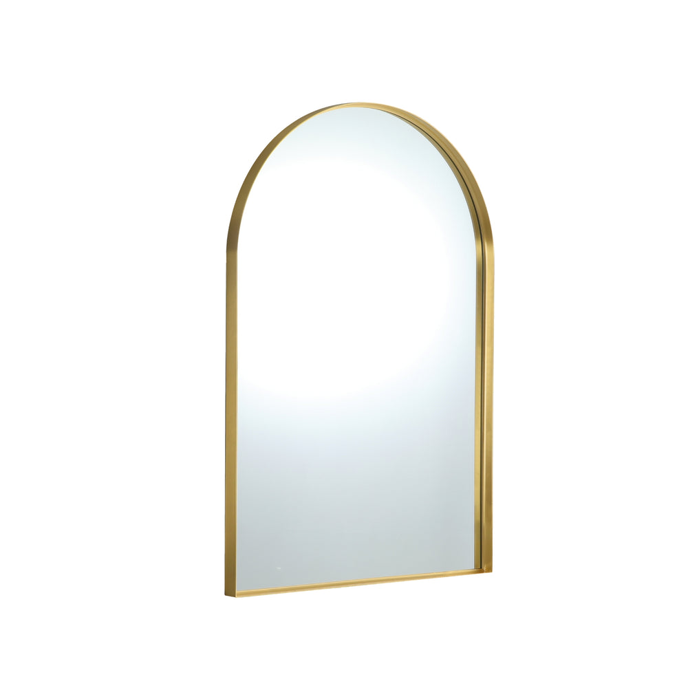 VITO VETRA ARCHED ALUMINUM FRAMED MIRROR BRUSHED GOLD 600X900MM