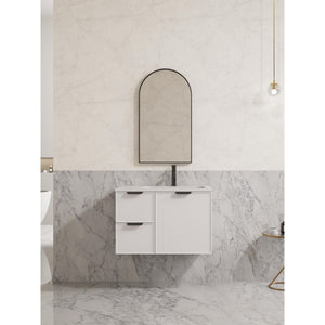 VITO VETRA ARCHED ALUMINUM FRAMED MIRROR MATTE BLACK 600X900MM
