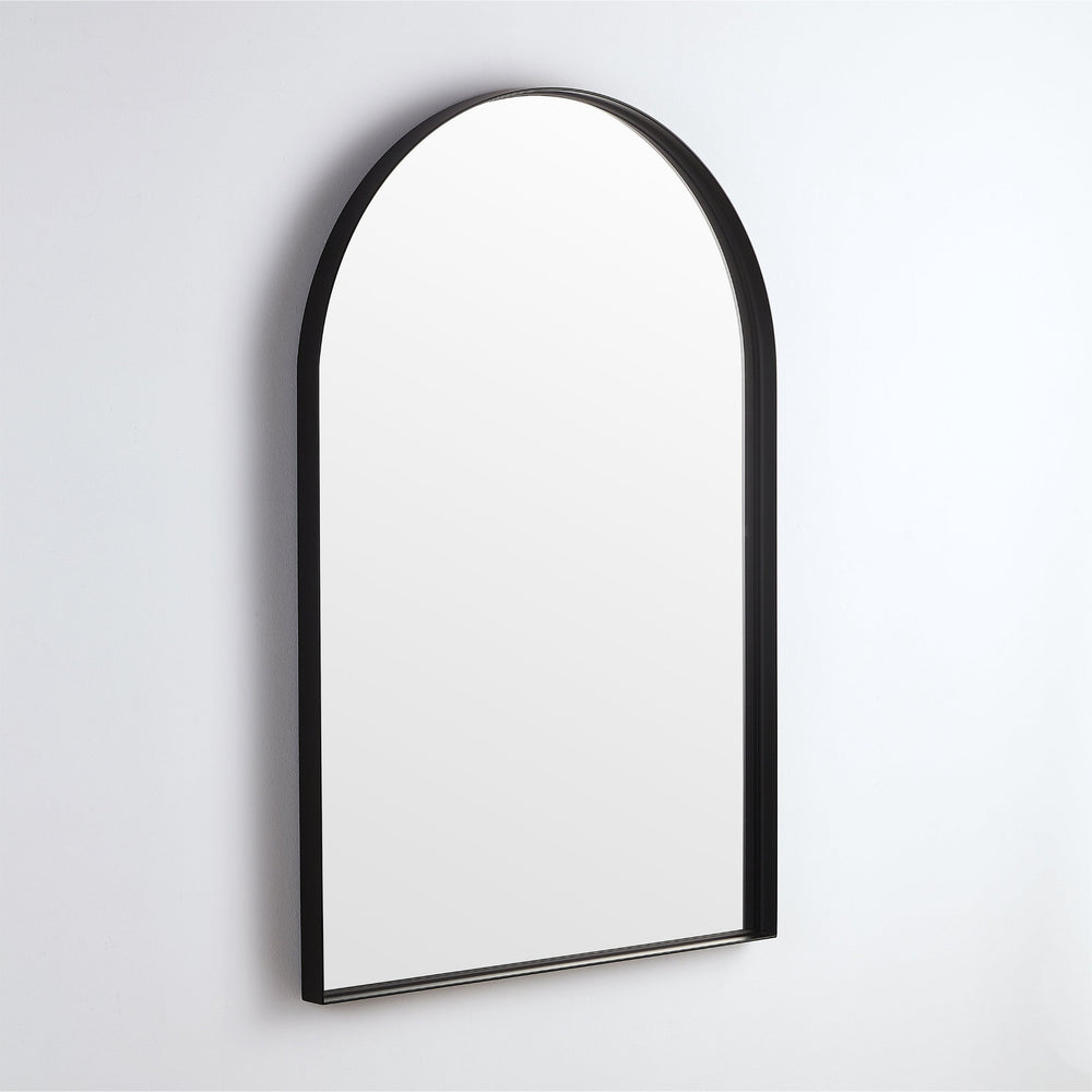 VITO VETRA ARCHED ALUMINUM FRAMED MIRROR MATTE BLACK 600X900MM