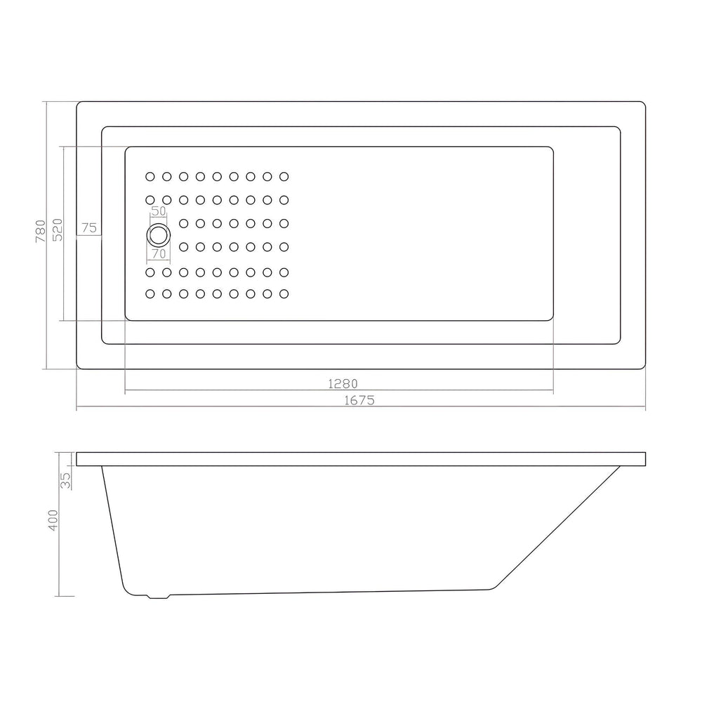 LUKKA VIVA ISLAND BATHTUB GLOSS WHITE 1675MM