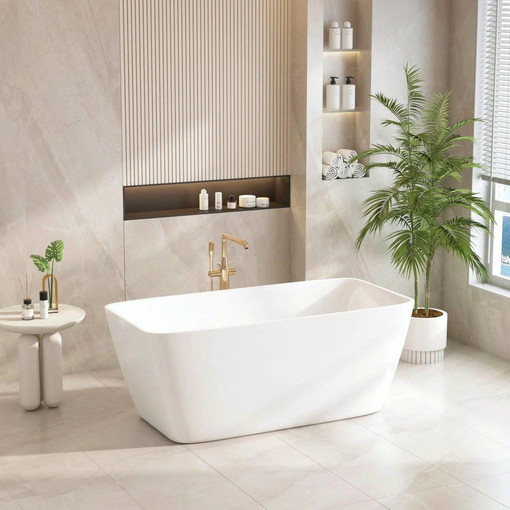 MERCIO VENICE FREESTANDING BATHTUB GLOSS WHITE 1500MM