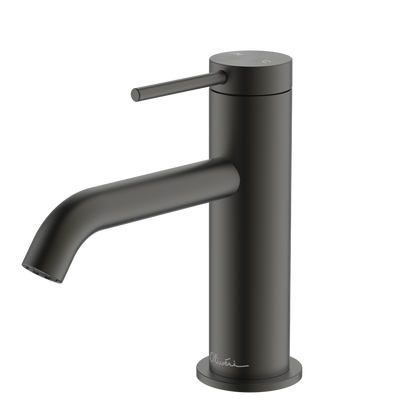 OLIVERI VENICE LEAD FREE CURVED BASIN MIXER 153MM GUN METAL