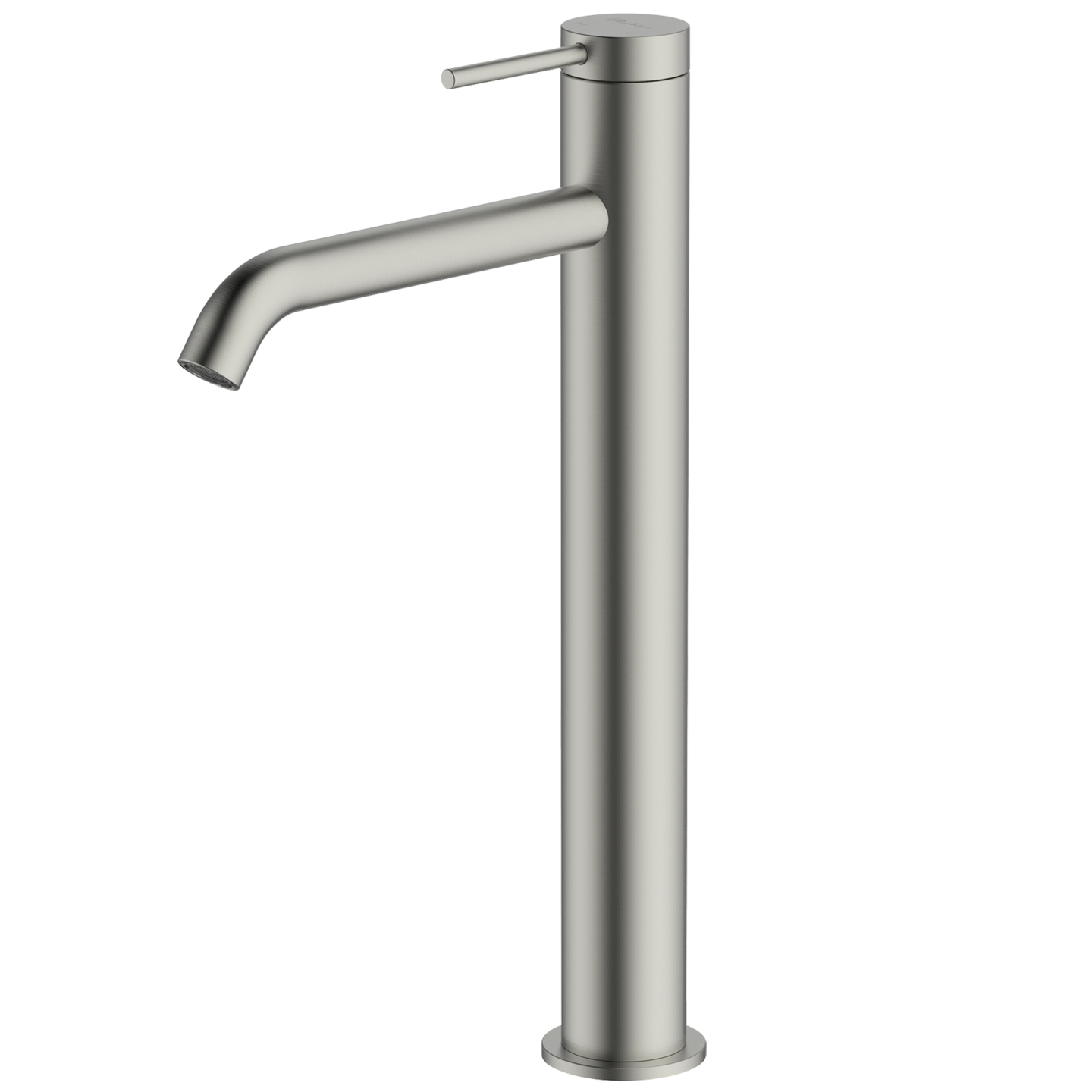 OLIVERI VENICE CURVED TALL BASIN MIXER 318MM BRUSHED NICKEL