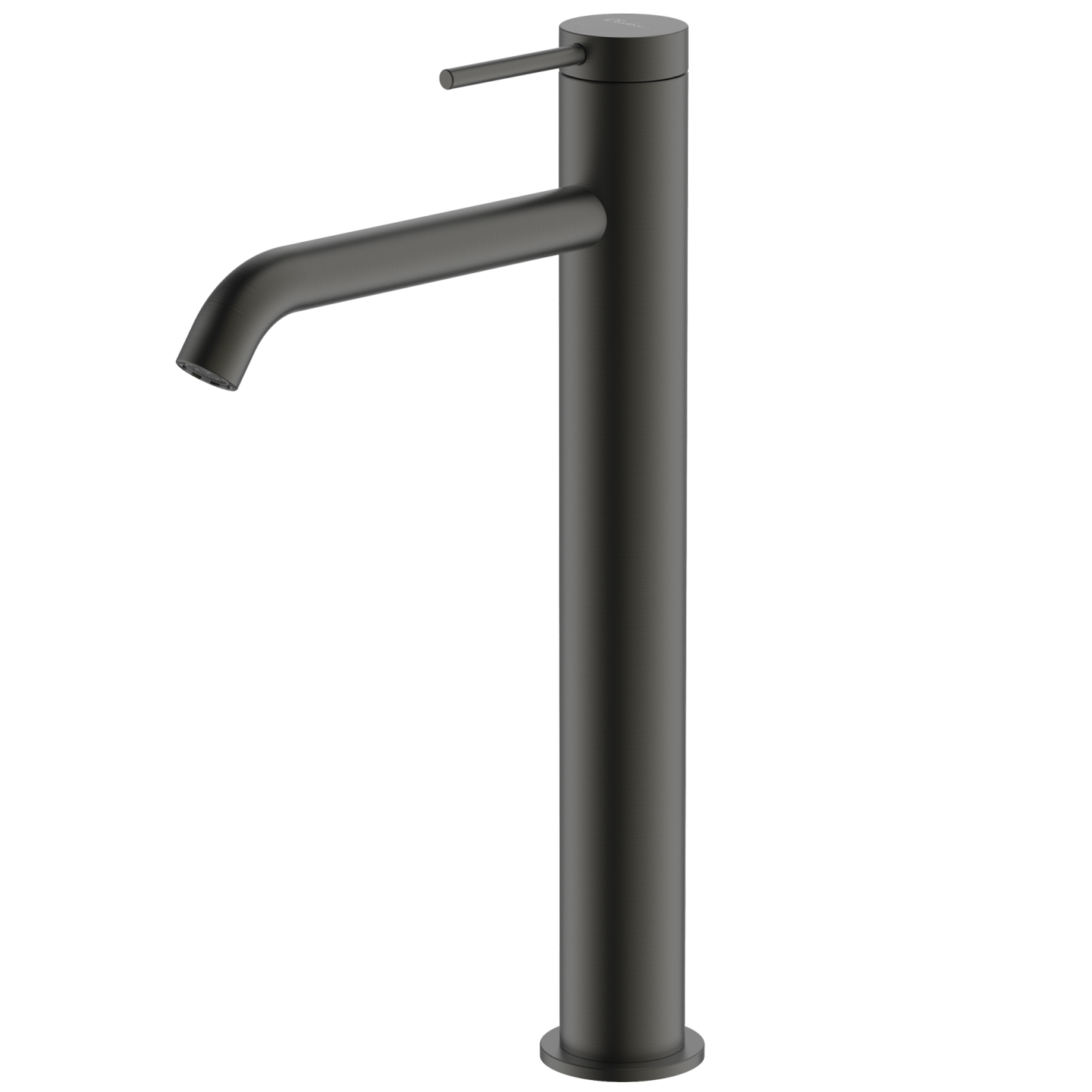 OLIVERI VENICE CURVED TALL BASIN MIXER 318MM GUN METAL
