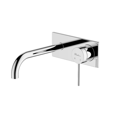 OLIVERI VENICE CURVED WALL MIXER SET CHROME