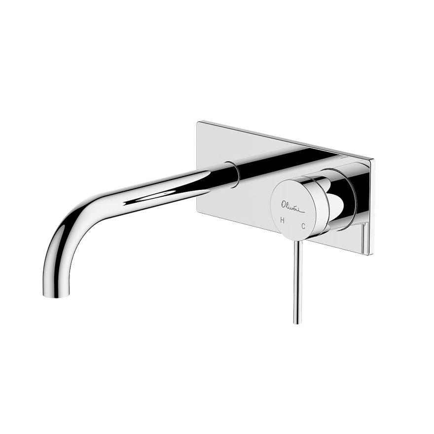 OLIVERI VENICE CURVED WALL MIXER SET CHROME