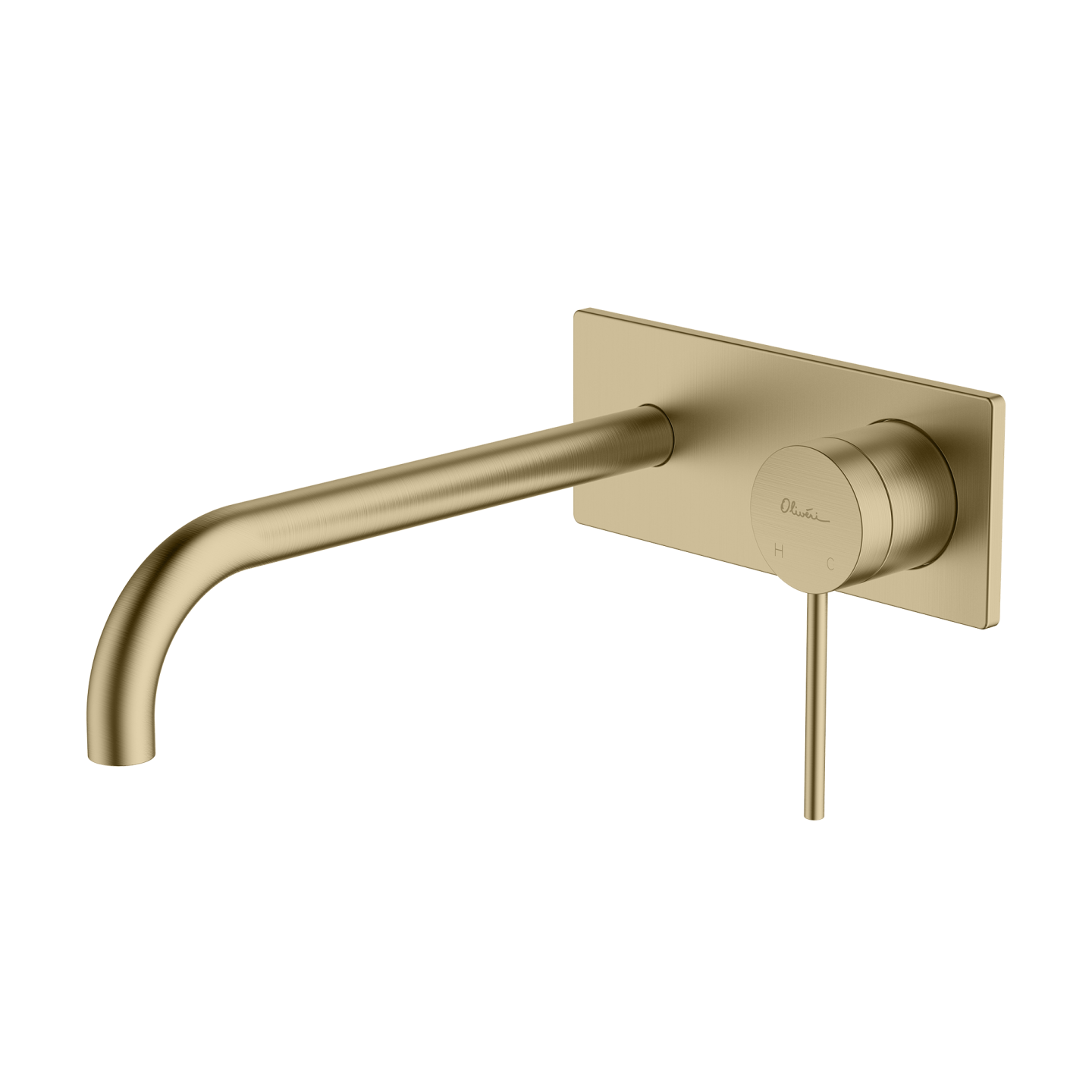 OLIVERI VENICE CURVED WALL MIXER SET CLASSIC GOLD