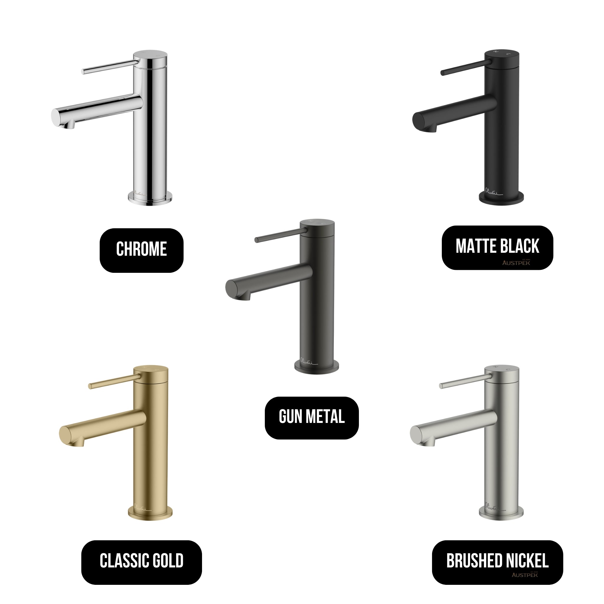 OLIVERI VENICE STRAIGHT BASIN MIXER 167MM CHROME