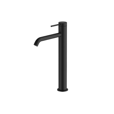 OLIVERI VENICE CURVED TALL BASIN MIXER 318MM MATTE BLACK