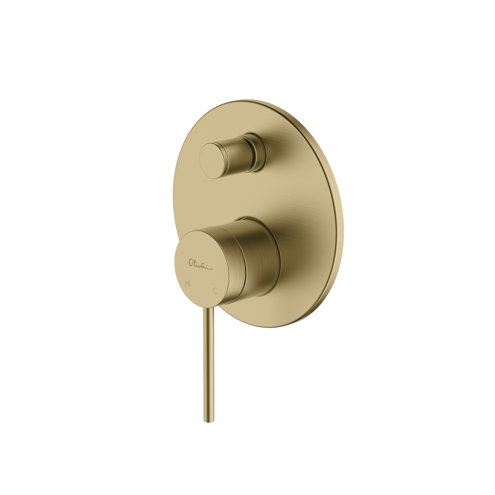 OLIVERI VENICE WALL MIXER WITH DIVERTER 183MM CLASSIC GOLD