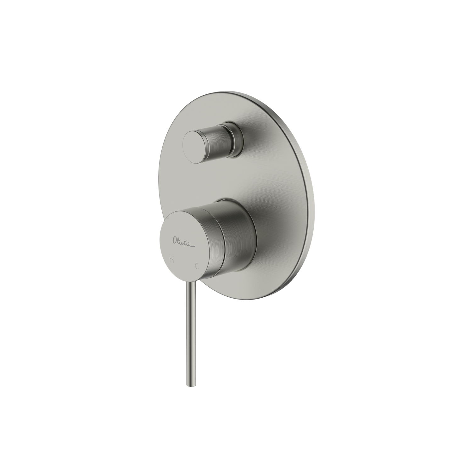 OLIVERI VENICE WALL MIXER WITH DIVERTER 183MM BRUSHED NICKEL