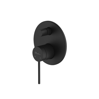 OLIVERI VENICE WALL MIXER WITH DIVERTER 183MM MATTE BLACK