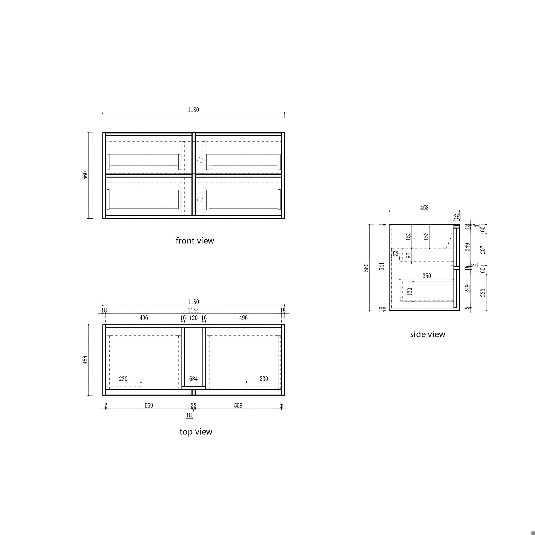 AULIC VENETTA HARVEST OAK 1200MM SINGLE BOWL WALL HUNG VANITY